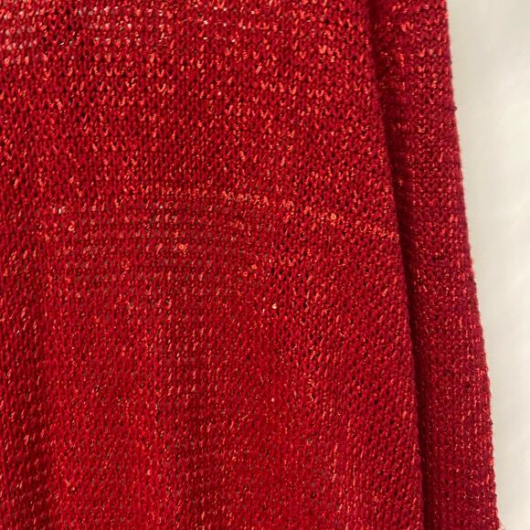 Cato Cardigan Sweater Red Sequin XL - Picture 5 of 10